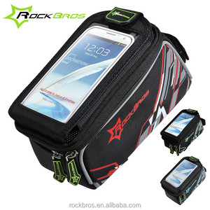ROCKBROS <span class=keywords><strong>MTB</strong></span> Bike frente de la bicicleta marco superior del manillar Bolsa de Ciclismo bolsa táctil <span class=keywords><strong>Alforjas</strong></span> - Product Image 1