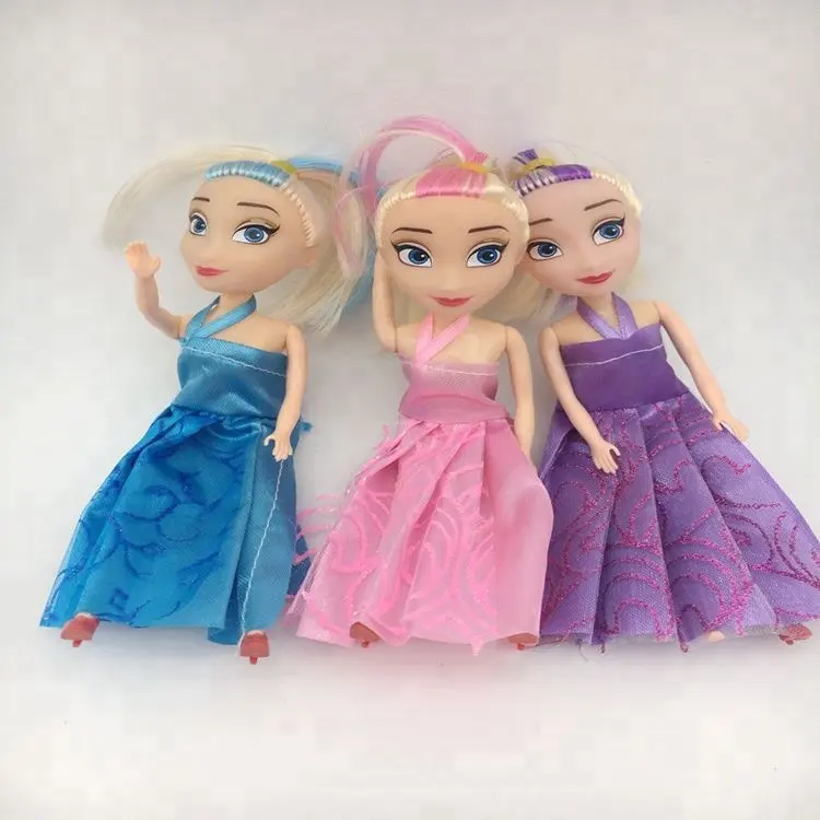 2018 गर्म बिक्री फैशन लोकप्रिय अन्ना एल्सा गुड़िया प्लास्टिक लड़कियों के उपहार खिलौने 7 इंच 18 cm vinyl बच्ची गुड़िया खिलौने थोक