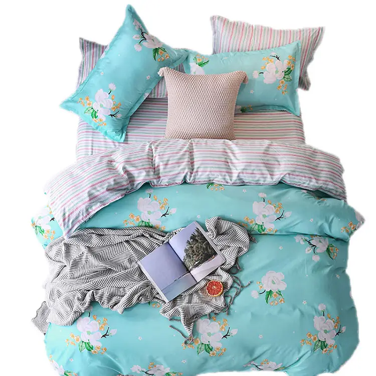 Новая постельная Простыня из полиэстера с цветным принтом, японский комплект постельного белья для односпальной и двуспальной кровати большого размера
