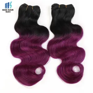 Aliexpress extensões de cabelo, duas cores malásia feixes de extensão de cabelo los angeles