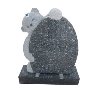Oyma Doğal Granit Için Teddy Bear Headstone Çocuk Anıt