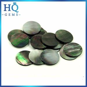 Wholesale Round Flat Gray Natural Shell Slice Pearl Shell Discs for Jewelry - Product Image 5