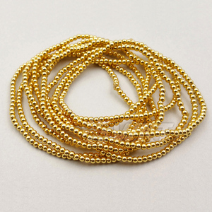 WT-B373 Wholesale Simple <strong>Bracelet</strong> Pure Brass <strong>Beads</strong> <strong>Bracelet</strong> With 24K Real <strong>Gold</strong> Electroplate Brass <strong>Beads</strong> <strong>Bracelet</strong> - Product Image 3
