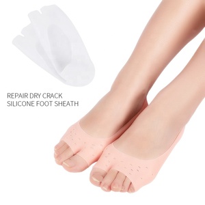 جوارب كعب صبار سيليكون مع قوس يدعم النعال المريحة غرست مع غسول للعناية بكعب جاف متصدع - Product Image 1
