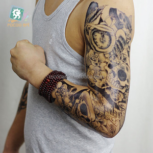 <span class=keywords><strong>Tatuajes</strong></span> Temporales Grandes y Geniales <span class=keywords><strong>de</strong></span> la Mejor Calidad AC-012/2016, Tatuaje Falso <span class=keywords><strong>de</strong></span> Calavera <span class=keywords><strong>de</strong></span> Pez Azul Grande para Brazo Completo, Adhesivo Corporal - Product Image 3