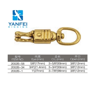 Đánh bóng Rắn Brass Twist Hoảng Loạn Snap hook với Khớp Xoay Mắt tròn - Product Image 3