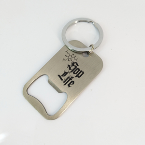 De metal de encargo etiqueta de perro botella destapador key chain - Product Image 2