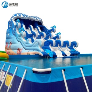 2019 grand cadre en métal piscine 20x20x1.32m en plein air équipement de piscine d'eau - Product Image 3