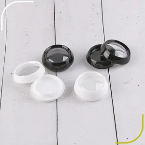 Toples Cat Kuku 3G 3Ml Plastik Eye Shadow, 3 Gram Kecil PS Bulat Toples Plastik Bubuk Plastik untuk Kemasan Kosmetik