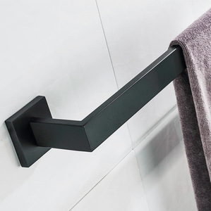 Portasciugamani Singolo <span class=keywords><strong>da</strong></span> Bagno in Acciaio Inossidabile con Mensola Organizer, Design Moderno Eco-Friendly, Garanzia 3 Anni - Product Image 3