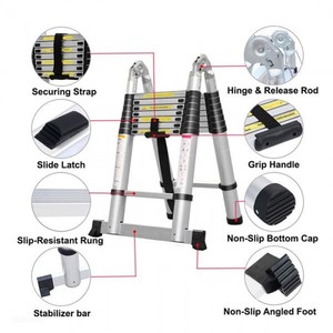Escalera de <span class=keywords><strong>lidl</strong></span> telescópica de aluminio multiusos de marco A portátil - Product Image 3