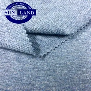 fashion casual garment clothing 95/5 yarn dyed 2x2 cotton spandex rib fabric