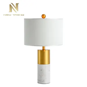 Scientific reasonable modern bedroom creative light fixture marble iron table lamp