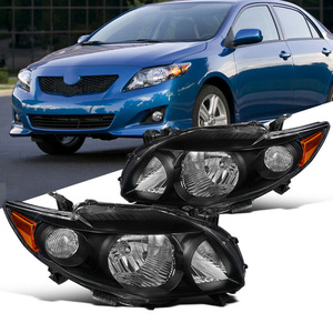 Par de Faros Delanteros Negros con Luces de Señalización Ámbar para <span class=keywords><strong>Toyota</strong></span> Corolla LE XLE <span class=keywords><strong>XRS</strong></span> S 2009 2010 - Product Image 5