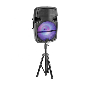 feiyang 15 inch karaoke speaker empty plastic speaker cabinet with speaker stand