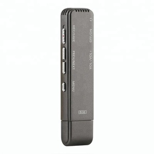 V25 profesional 8 GB memoria USB flash drive de disco recargable micro oculto audio digital grabadora de voz del negro - Product Image 4