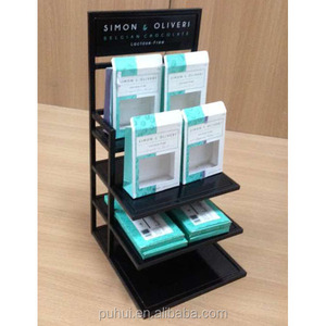 Thiết kế mới 3 lớp bảng thường vụ kim loại kệ truy cập sô cô la hộp Rack hiển thị với <span class=keywords><strong>logo</strong></span> Bảng điều chỉnh - Product Image 1