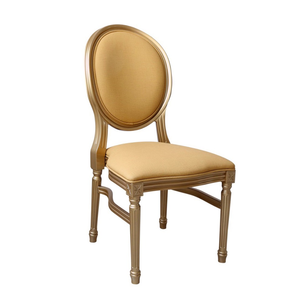 Производитель ресторанной мебели, полимерный золотой стул louis dinning