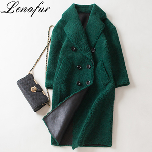 Color Verde <span class=keywords><strong>oveja</strong></span> <span class=keywords><strong>de</strong></span> piel <span class=keywords><strong>de</strong></span> <span class=keywords><strong>oveja</strong></span>, piel <span class=keywords><strong>de</strong></span> cordero cuero doble cara <span class=keywords><strong>de</strong></span> <span class=keywords><strong>lana</strong></span> abrigo para las mujeres - Product Image 1