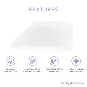 Almohada cómoda de espuma viscoelástica con <span class=keywords><strong>reflujo</strong></span> de ácido contorneado, soporte para piernas, alivio del dolor nervioso ciático, espuma de enfriamiento - Product Image 3