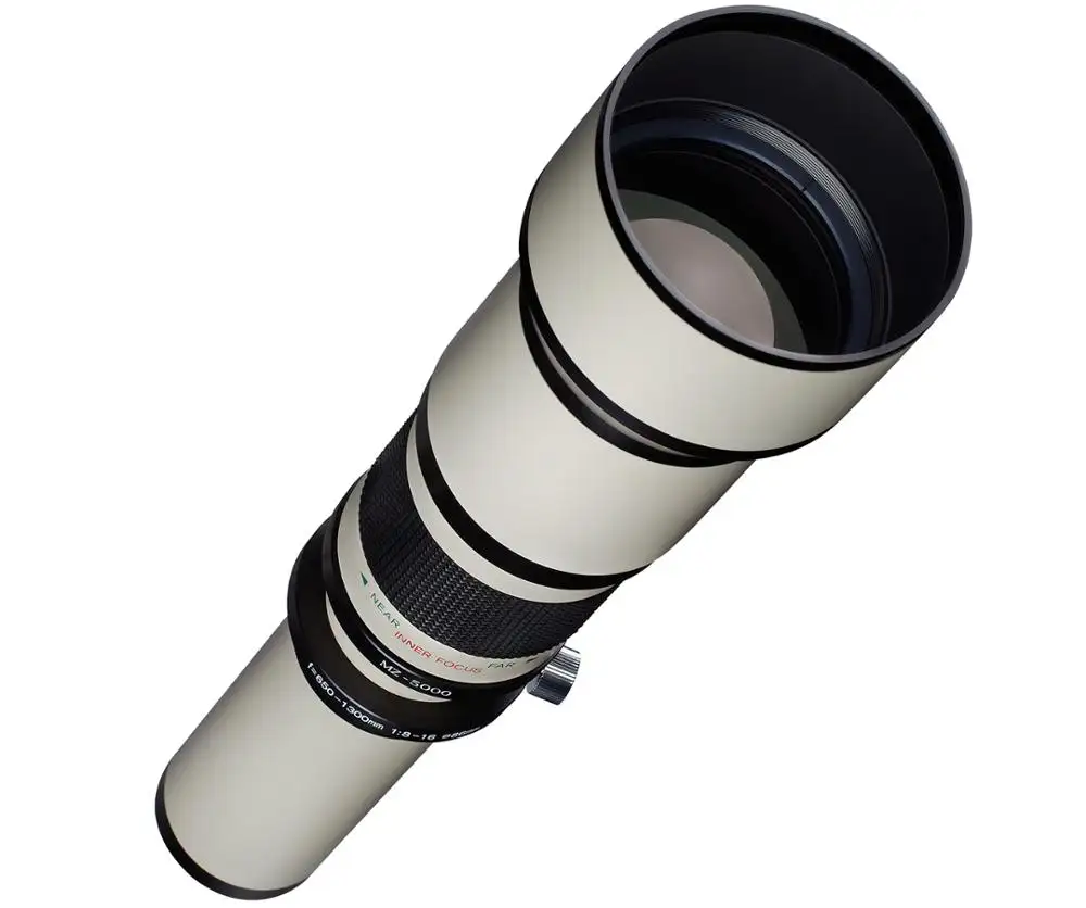 650-1300mm F8.0-16 סופר טלה זום ידני עדשת + T2 מתאם עבור DSLR Canon ניקון