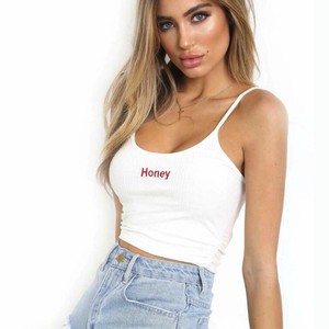 2023 Best Selling <strong>Women</strong> Sleeveless Crop <strong>Top</strong> Vest Sexy Letter Print <strong>Tube</strong> <strong>Top</strong> - Product Image 4