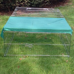 Recinzione in metallo con gabbia di coniglio pieghevole zincata esterna con copertura gabbia <span class=keywords><strong>per</strong></span> cani - Product Image 2