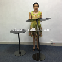 Chaire Acrylique Moderne Avec Support En Acier Acrylique Pupitre Podium Stand Pour L'école Église Concert Discours Salle De Classe