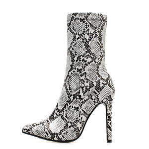 WETKISS Matura Sexy Stivali di pelle di Serpente Delle Donne di <span class=keywords><strong>Cerniera</strong></span> di Gomma di Alta Tacchi A Spillo Stivali Donna Stivaletti Moda pelle di serpente stivaletti - Product Image 2