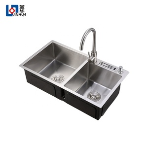 Blanc Premium 304 <span class=keywords><strong>Lavabo</strong></span> À Main En Acier inoxydable <span class=keywords><strong>Cuisine</strong></span> Chine Avec Accessoires - Product Image 3