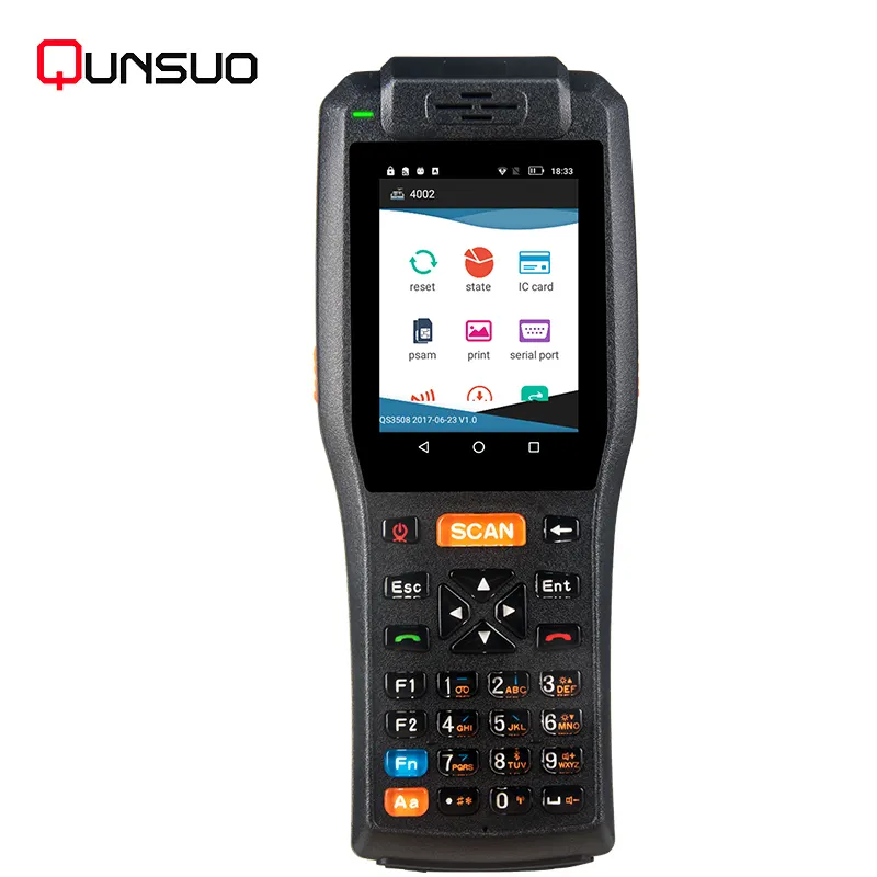 Android pda barcode scanner PDA3505 data terminal with thermal printer