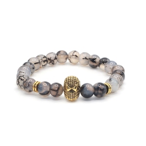 <span class=keywords><strong>Super</strong></span> héros Spider-Man bijoux hommes 8mm <span class=keywords><strong>Dragon</strong></span> Agate perles de pierre naturelle Cool Rock Bracelet pour hommes bijoux - Product Image 1
