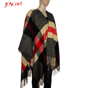 Autunno-inverno per le <span class=keywords><strong>donne</strong></span> <span class=keywords><strong>poncho</strong></span> scialli plaid caldo <span class=keywords><strong>poncho</strong></span> - Product Image 5