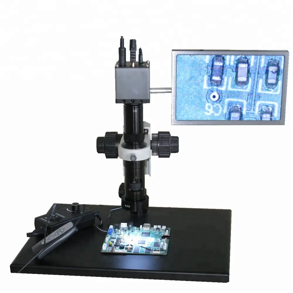 MZDH0850 8X-50X-Imagen Clara digital microscopio óptico con cámara para inspección de PCB