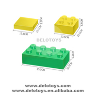 DELO TOYS Briques de construction géantes en plastique ABS pour enfants, jouets de bricolage pour parc d'attractions, pièce murale 2*4, grande brique 2 X 4 points (DK003)