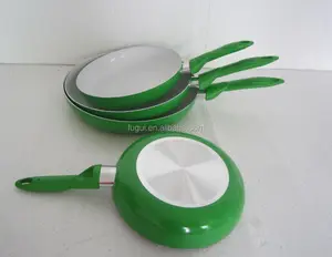 Aluminium Keramische Coating Koekenpan Met Groene Schilderen
