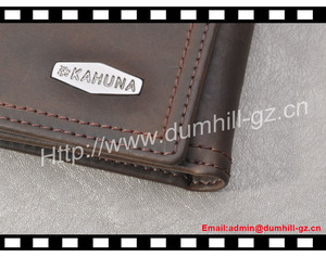 Trifold mini fou <span class=keywords><strong>cheval</strong></span> en cuir de vachette sac à main hommes portefeuille original usine - Product Image 6