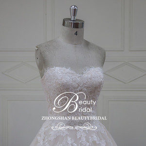 XFM016 chérie décolleté robe de bal robe de mariage avec détachable perlée ceinture - Product Image 4