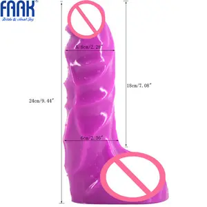 Amazon Hot Sale Faak 24cm Thick Fat Dildos King Cock Realistic Ultra Soft large Dildo Sex Toys Long Big Penis for Beginners