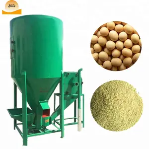 Horizontal poultry feed making and mixing machine animal feed grinder and mixer