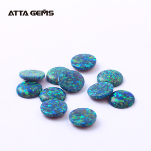 Cabochon opale synthétique, verre opale rond brillant, coupe 8mm, vente en gros, prix d'usine, haute qualité, 1 pièce