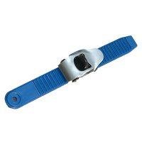 Accessoire de produit de sport de taille libre Boucles à cliquet en plastique à sangle bleue réglable pour chaussures de ski de snowboard