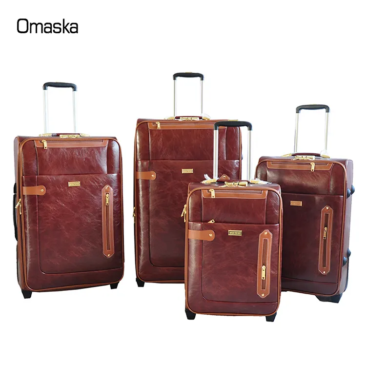 OMASKAカスタム4個セットborsa da viaggio 19 "23" 26 "29" 2ホイールPUトロリースーツケースラゲッジバッグ