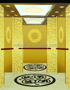 Volkslift Luxury Ti-plated Mirror Passenger Elevator Lift Sino-Germany Joint Venture Passenger Elevator