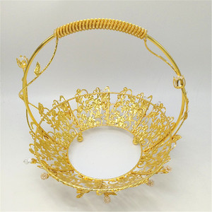 Haute qualité Fête Décoratif <span class=keywords><strong>Panier</strong></span> <span class=keywords><strong>Suspendu</strong></span> Verre Dessert Fruits <span class=keywords><strong>Panier</strong></span> De <span class=keywords><strong>Rangement</strong></span> - Product Image 5