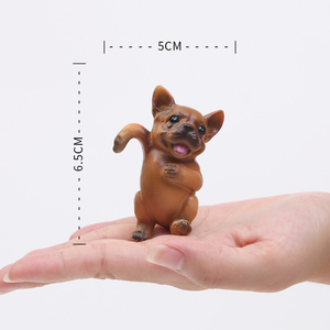 Adornos <span class=keywords><strong>de</strong></span> Macetas con Mini Perros <span class=keywords><strong>de</strong></span> Resina Realistas ROOGO, Decoración Miniatura para Jardín y Hogar - Product Image 6