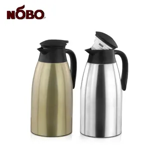 NOBO Termos Stainless Steel, Termos Warna Rumah Tangga 2 Liter Kualitas Tinggi, Tetap Hangat, Termos Stainless Steel 304