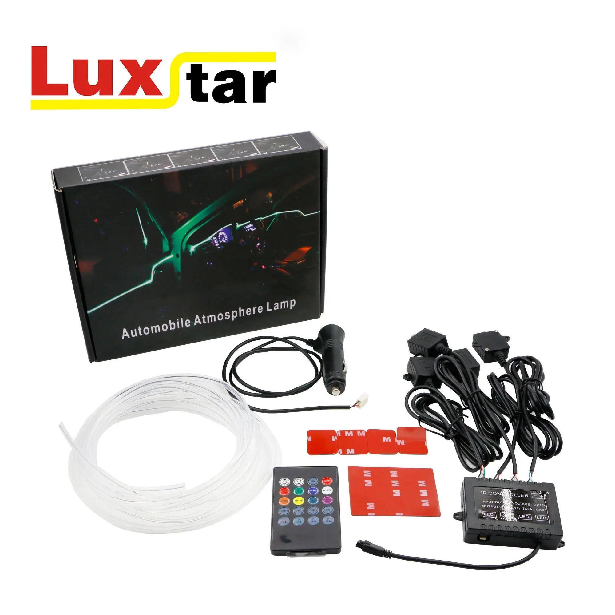 Auto licht Farbe Glasfaser Dekoration Führungs lampe Band Auto Interieur LED Atmosphäre Streifen Lampe