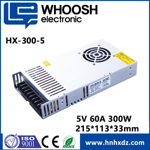 HX-300-5 220 В переменного тока в постоянного тока 300 Вт светодиодный драйвер 5 В 60А трансформатор питания для внутреннего Полноцветного светодиодного дисплея и экрана - Product Image 2