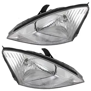 Pièces de rechange pour voitures, feu avant gauche et droite, pour Ford Focus ZX4 SE LX, paire, verres transparents, 2000 — 2004